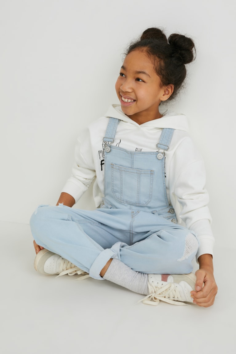 Džínsy C&A Denim Dungarees Dievcenske Modre Svetlo Modre | 2854IFOAQ