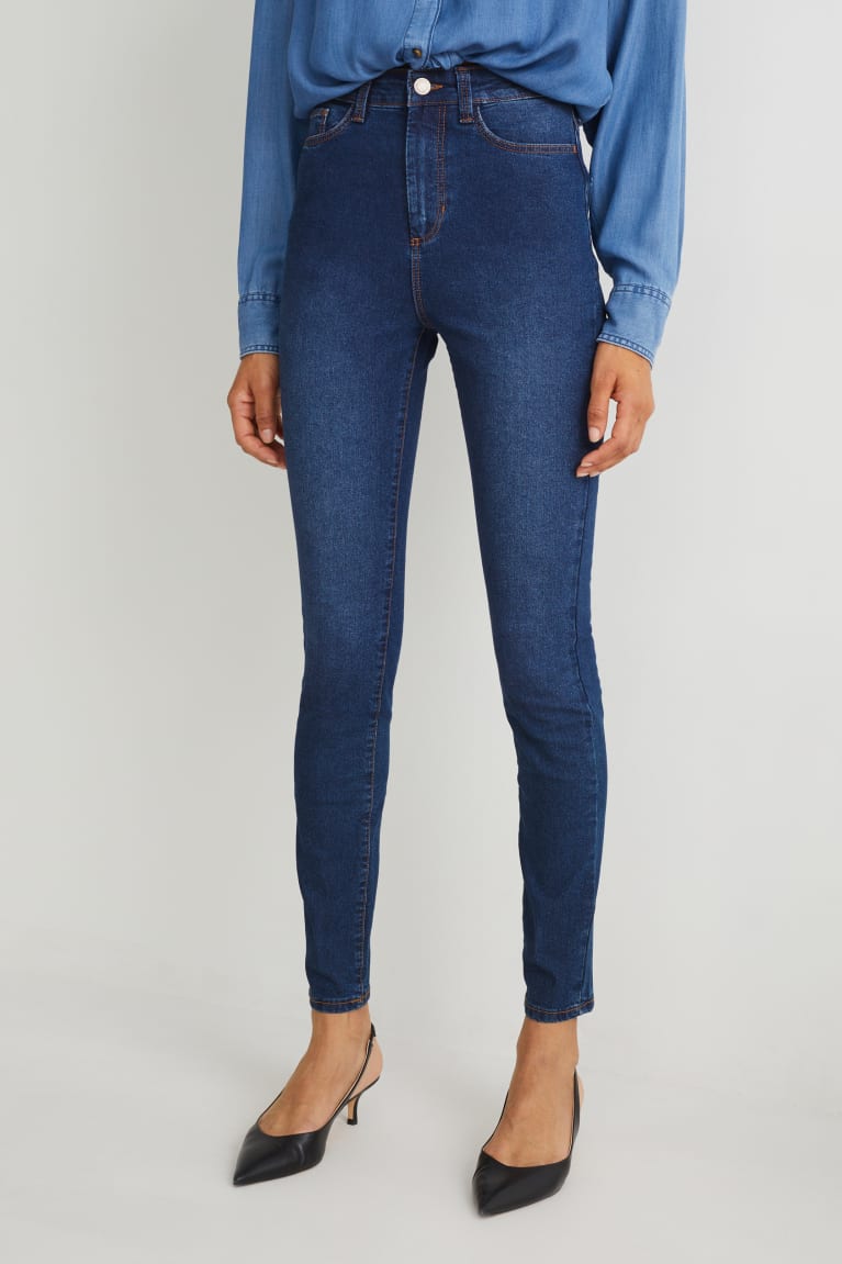 Džínsy C&A Jegging High Pásom Lycra® Damske Modre | 1853TXDOI