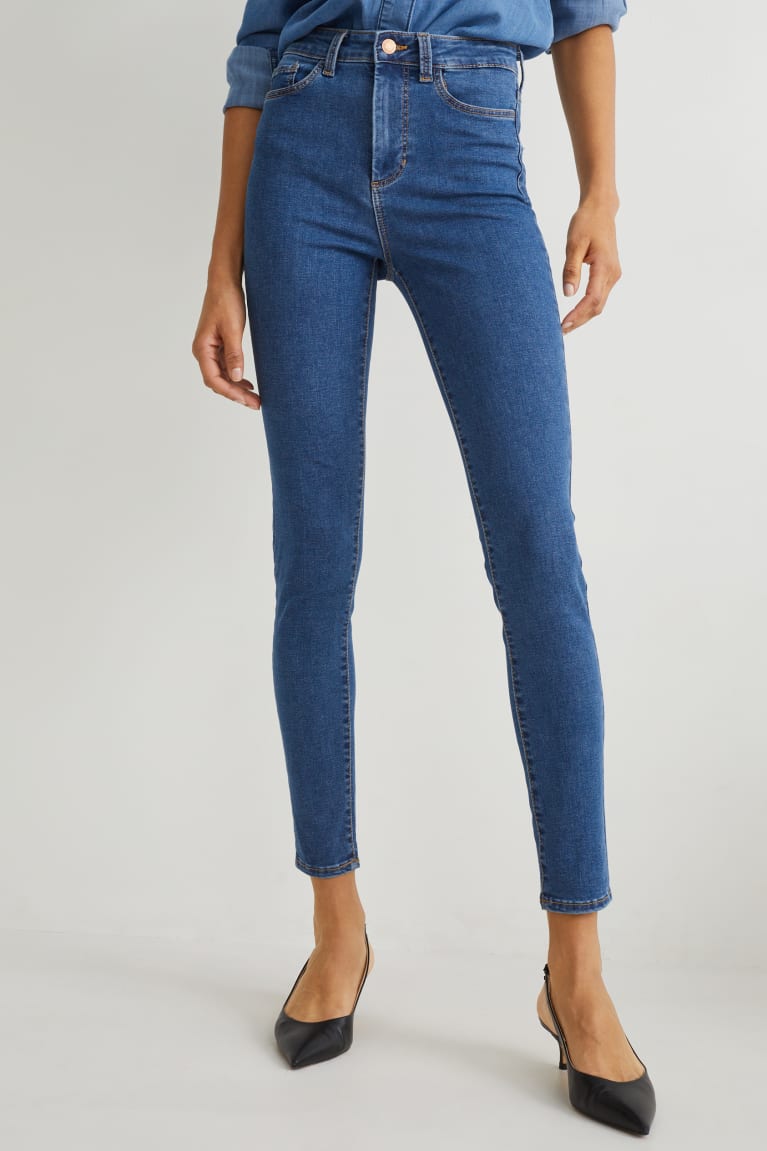 Džínsy C&A Jegging High Pásom Lycra® Damske Modre | 2786SUZHF