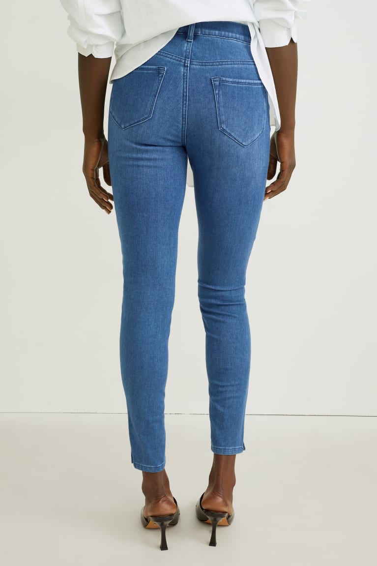 Džínsy C&A Jegging High Pásom Vychudnutý Fit 4 Wway Stretch Damske Modre | 7184IJSHA