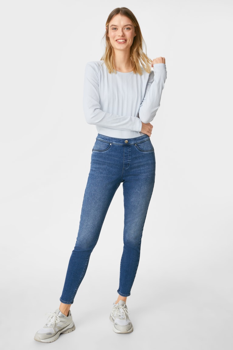 Džínsy C&A Jegging Thermal Jeggings Push-up Effect Damske Modre | 5013KDRPS