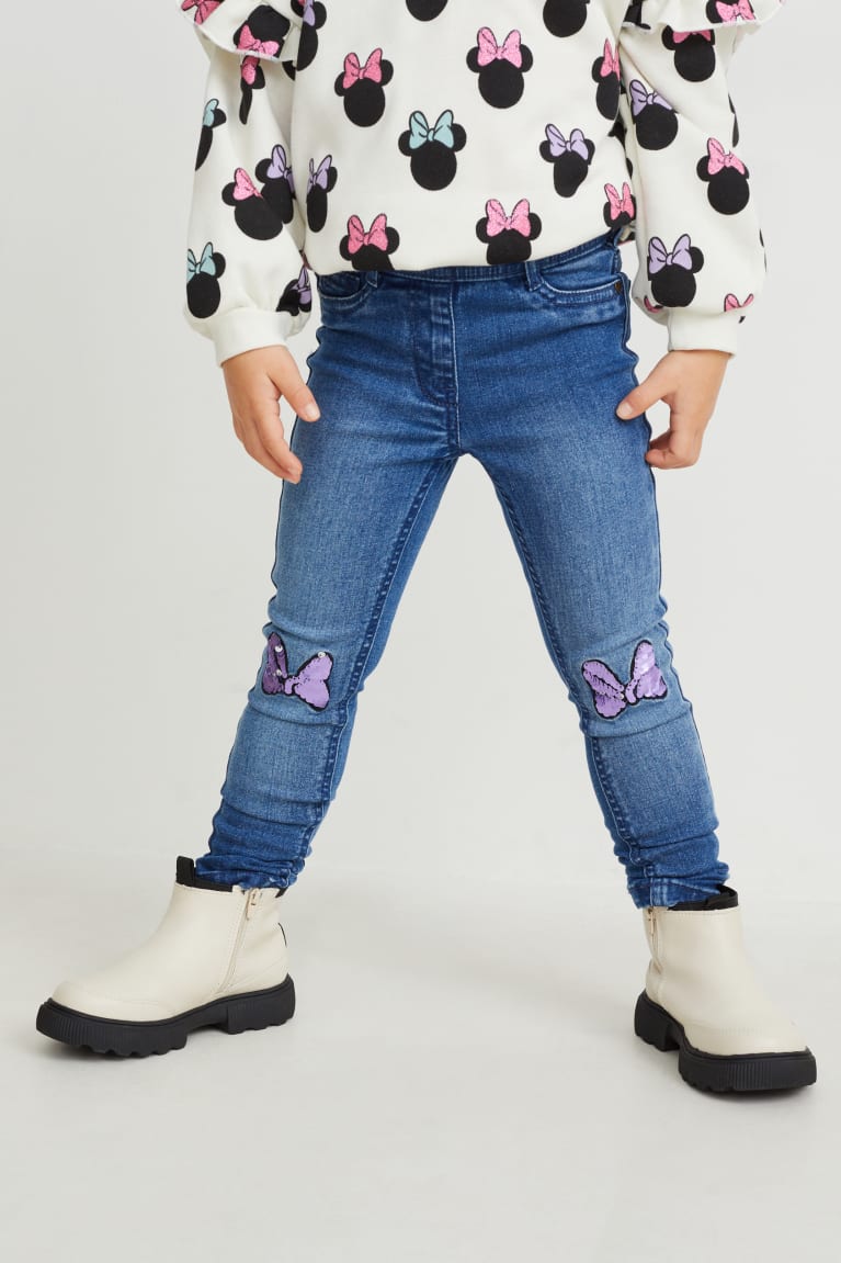 Džínsy C&A Minnie Mouse Jegging Dievcenske Modre Svetlo Modre | 8159ISJAV