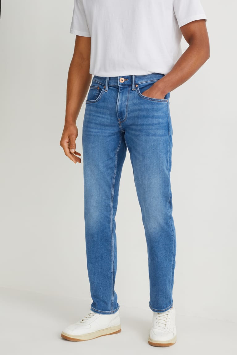 Džínsy C&A Slim Flex Jog Denim With Organic Bavlnene Panske Modre | 8497LXFVH