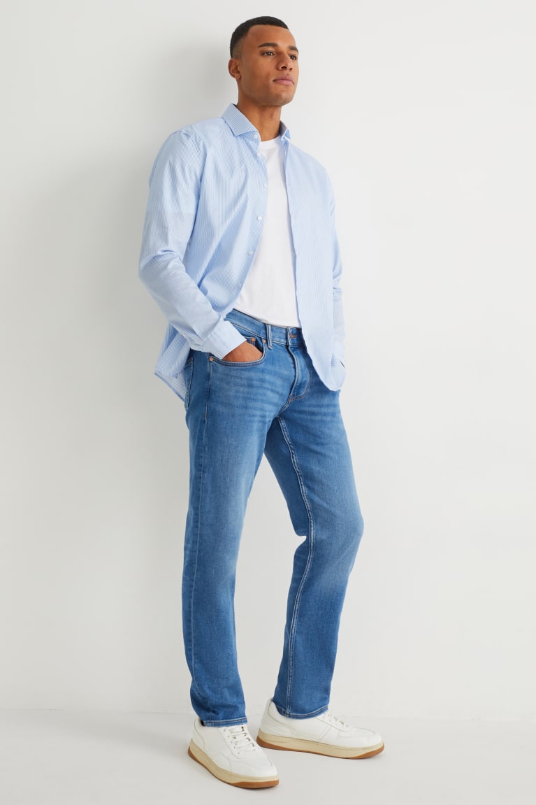 Džínsy C&A Slim Flex Jog Denim With Organic Bavlnene Panske Modre | 8497LXFVH