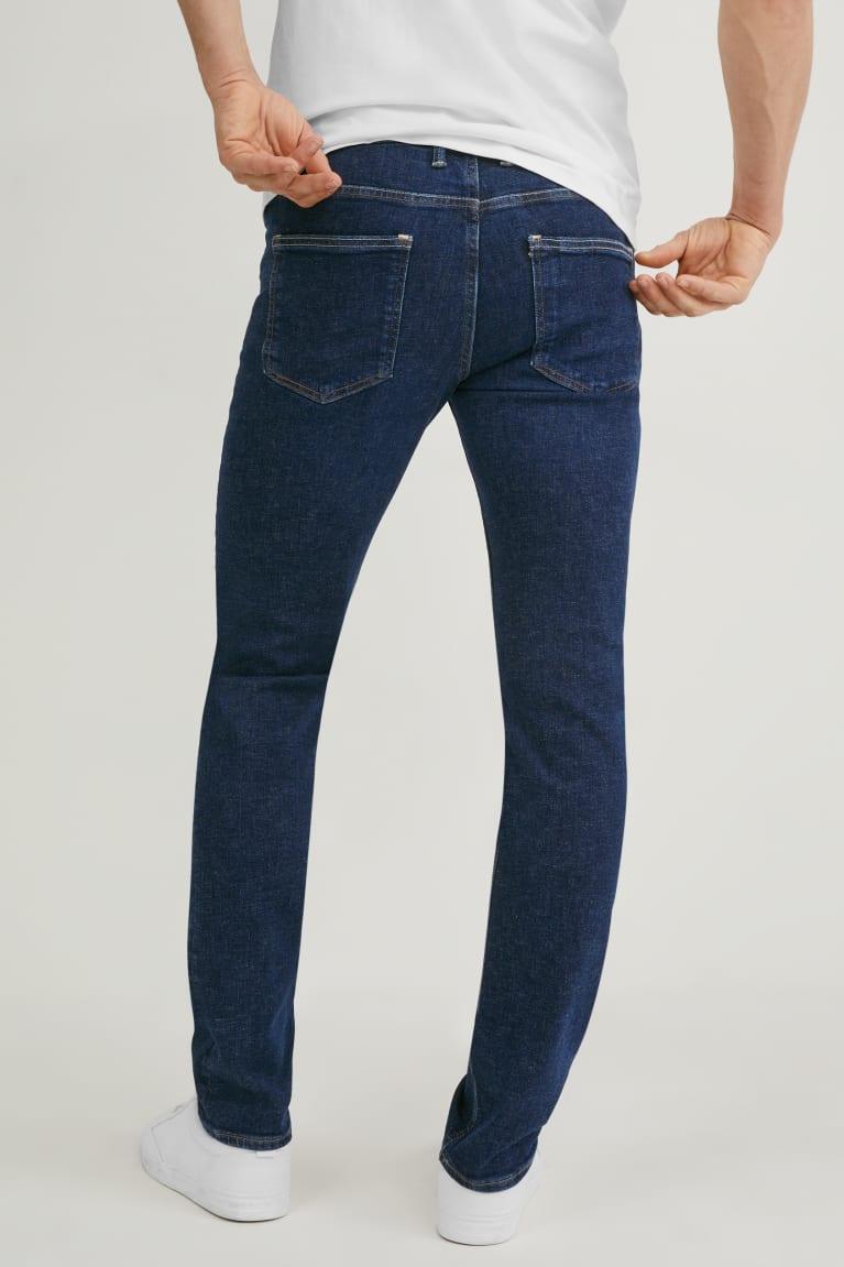 Džínsy C&A Slim With Hemp Fibres Lycra® Panske Modre Tmavo Modre | 6918PUOAJ