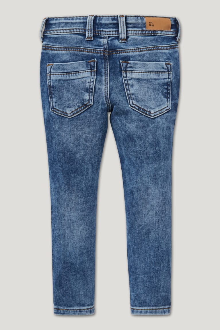 Džínsy C&A Super Vychudnutý Jog Denim Organic Bavlnene Chlapcenske Modre | 9238ZRVNU