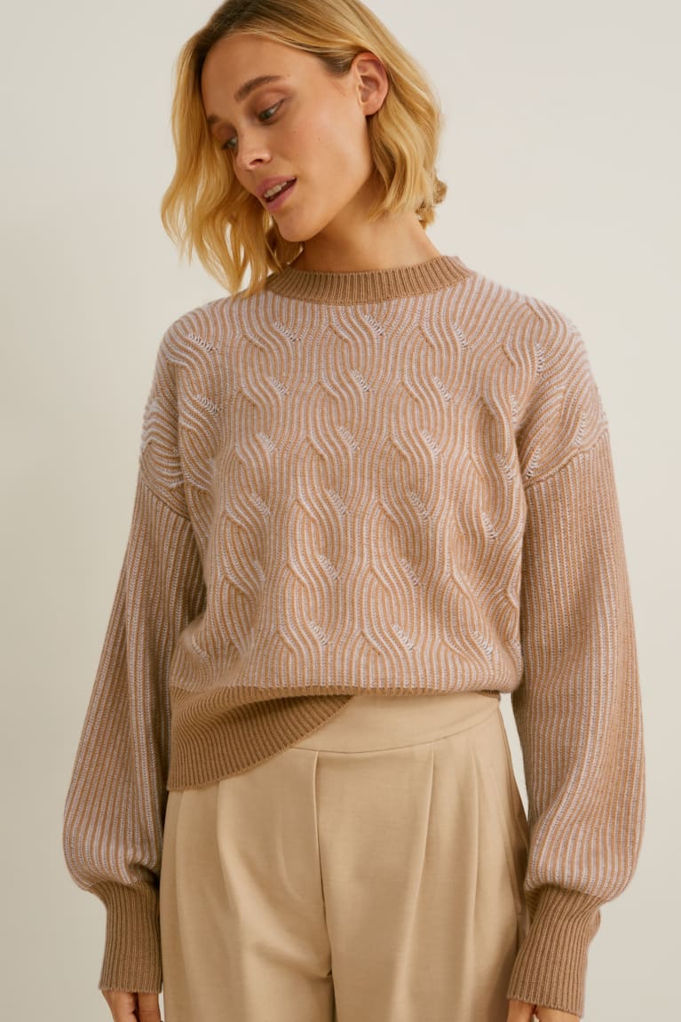 Jumpers C&A Cashmere Damske Svetlo Hnede | 3056QYEZH