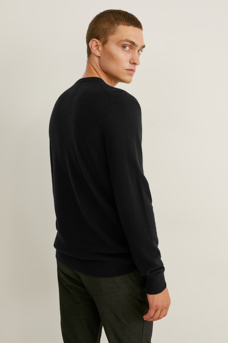 Jumpers C&A Cashmere Panske Čierne | 8540FTQEL