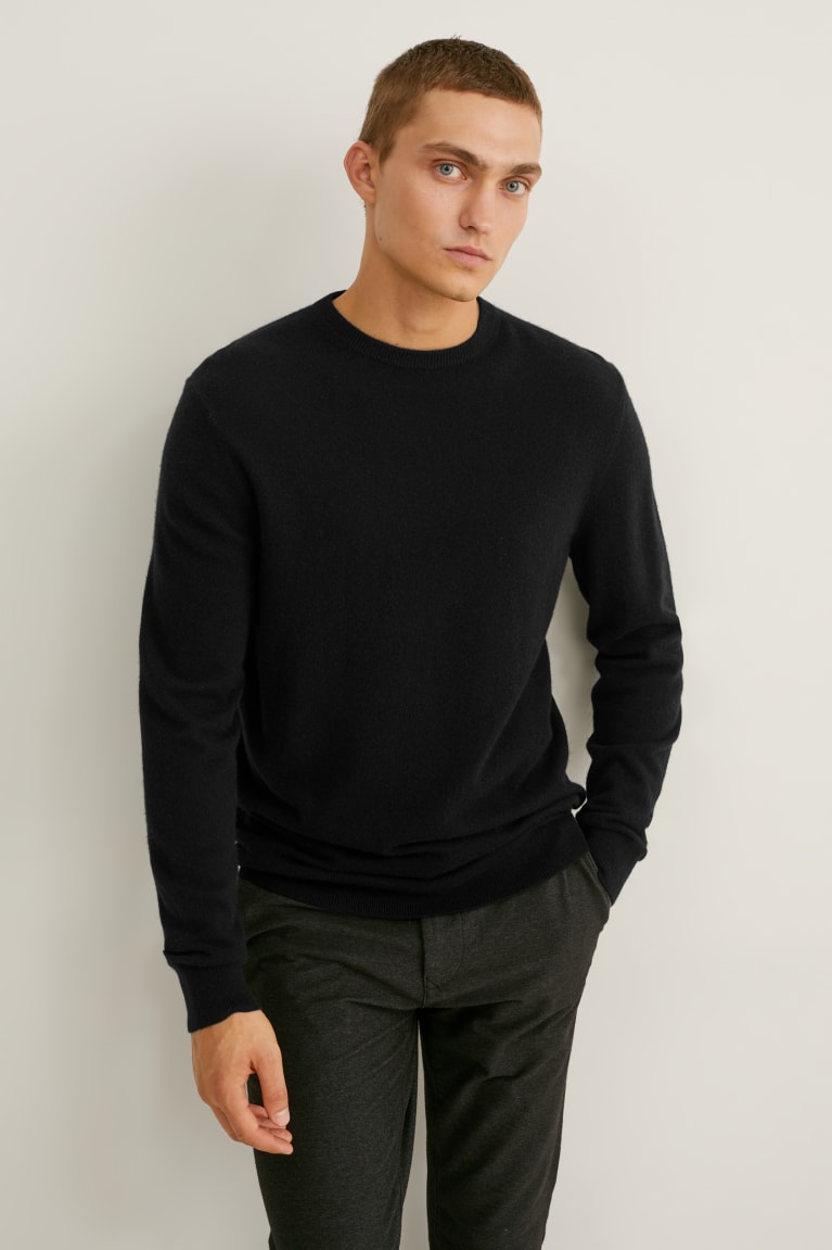 Jumpers C&A Cashmere Panske Čierne | 8540FTQEL