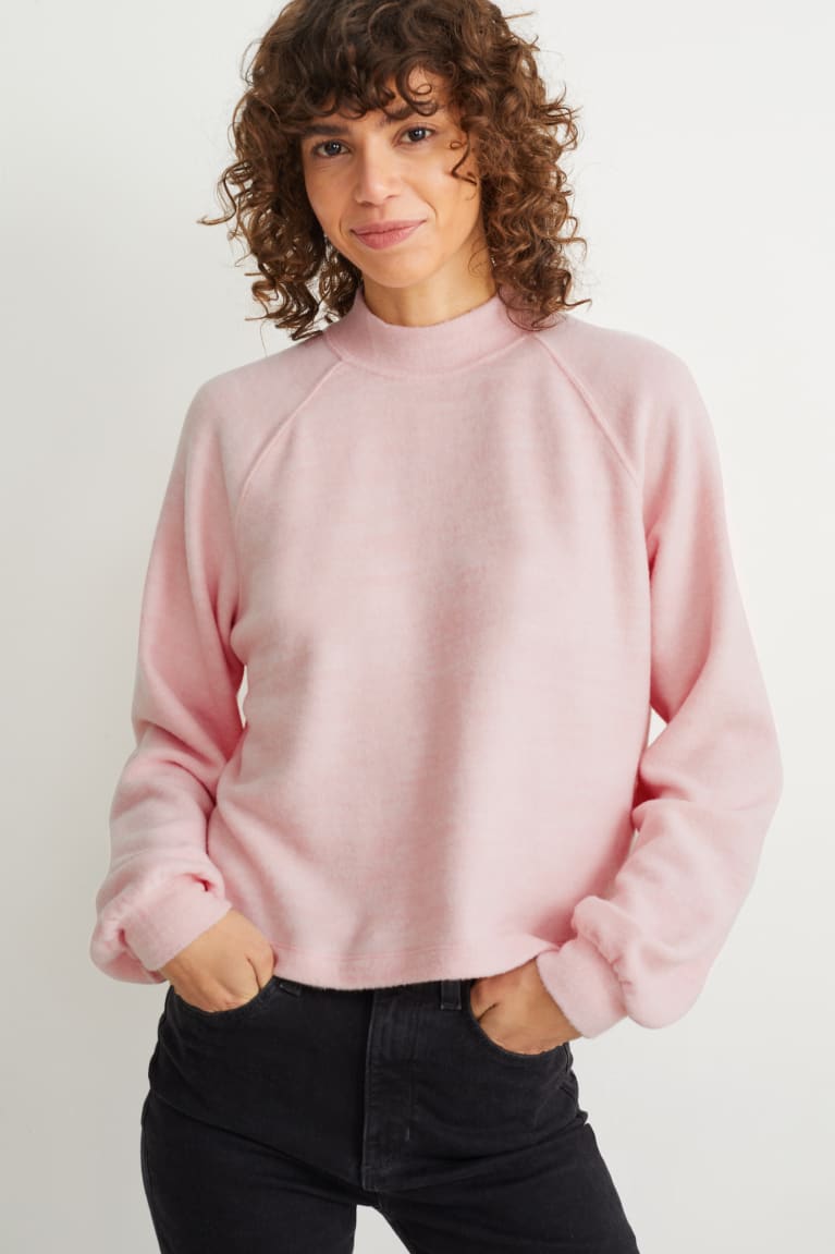 Jumpers C&A Fleece Lenzing™ Ecovero™ Damske Ruzove | 8671OJVFZ