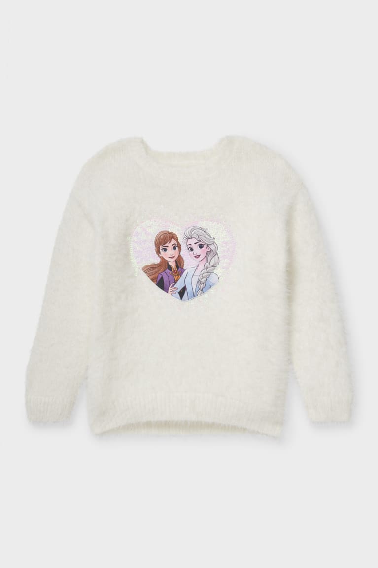 Jumpers C&A Frozen Shiny Dievcenske Biele | 6239ZWCDH