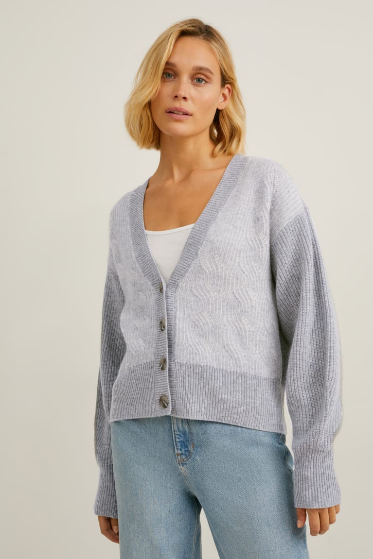 Kardigán C&A Cashmere Damske Siva | 5890UMXWH