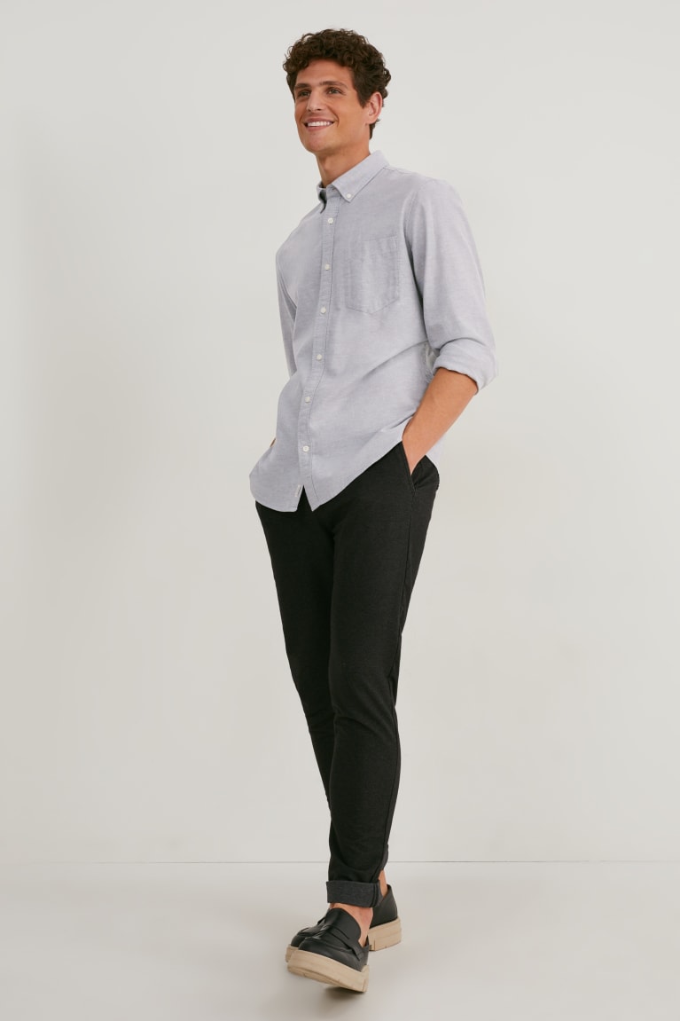 Kosele C&A Oxford Regular Fit Button-down Collar Panske Siva | 5210JKXQC