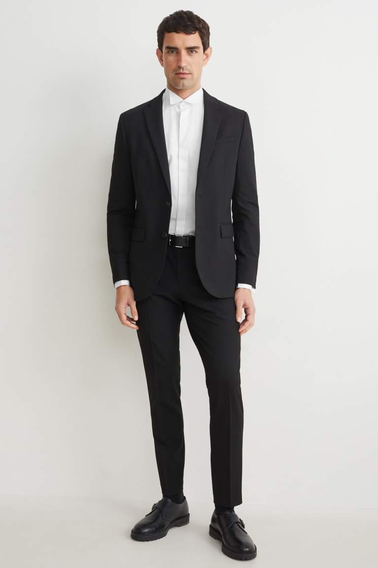 Kosele C&A Tuxedo Slim Fit Wing Collar Easy-iron Panske Biele | 4218YQZXJ