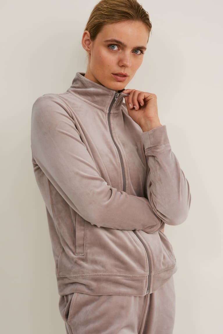 Mikiny C&A Basic Zip-through Damske Siva | 4297OIFXH