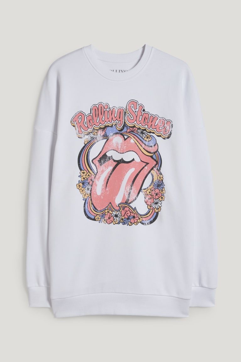 Mikiny C&A Clockhouse Rolling Stones Damske Biele | 8562XHZTF