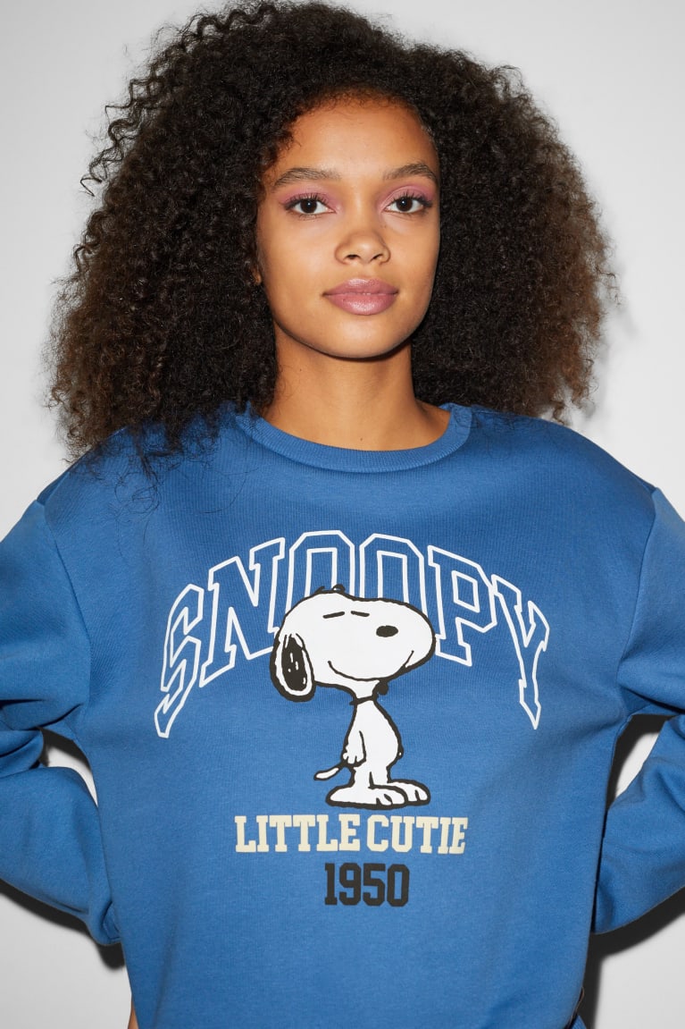 Mikiny C&A Clockhouse Snoopy Damske Modre | 7918NRFSQ