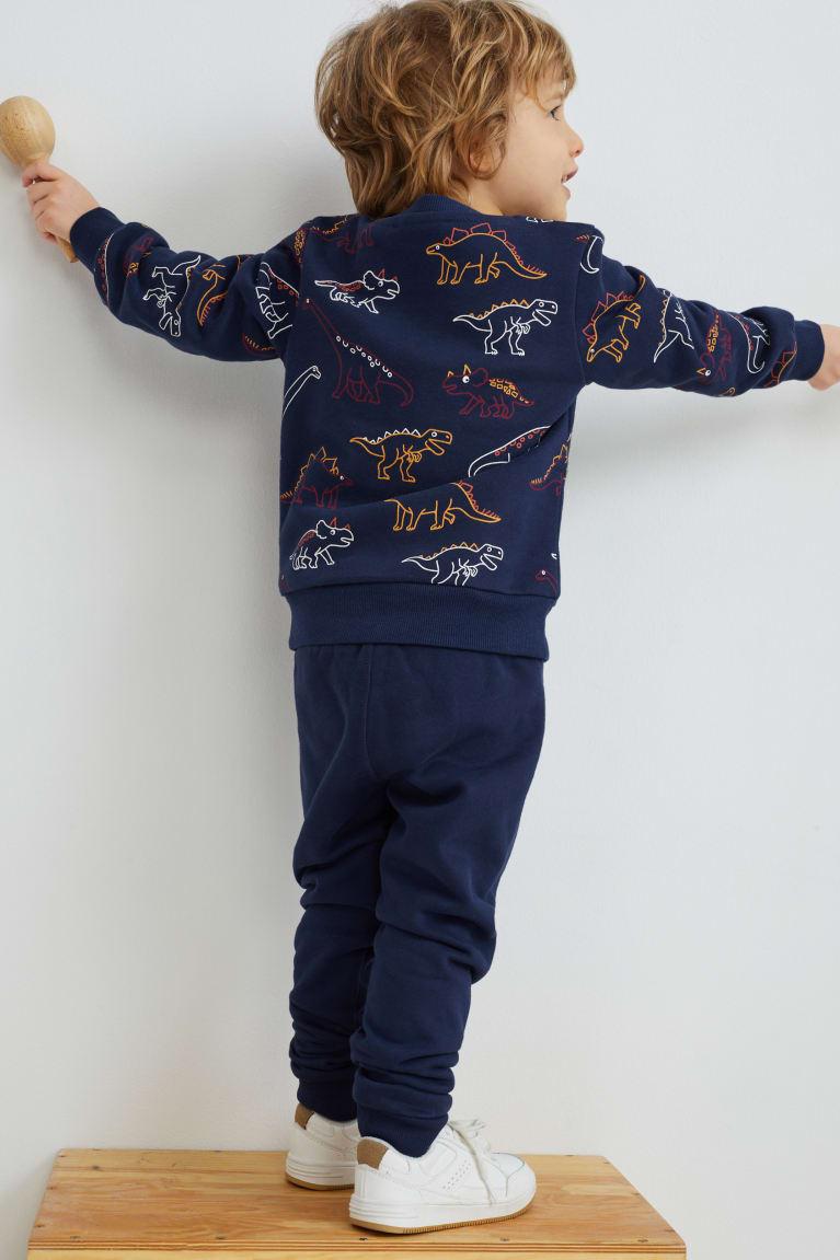 Mikiny C&A Dinosaur Set And Joggers 2 Piece Dievcenske Tmavo Modre | 7914FLPOT