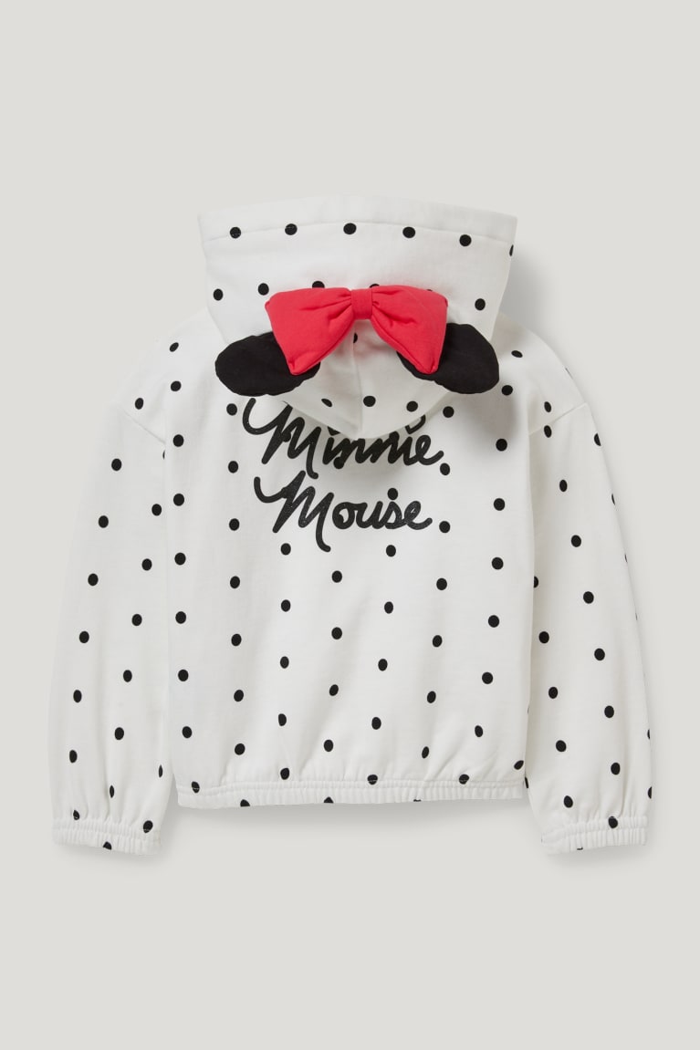 Mikiny C&A Minnie Mouse Zip-through With Hood Polka Dot Dievcenske Biele | 3408WHZCD