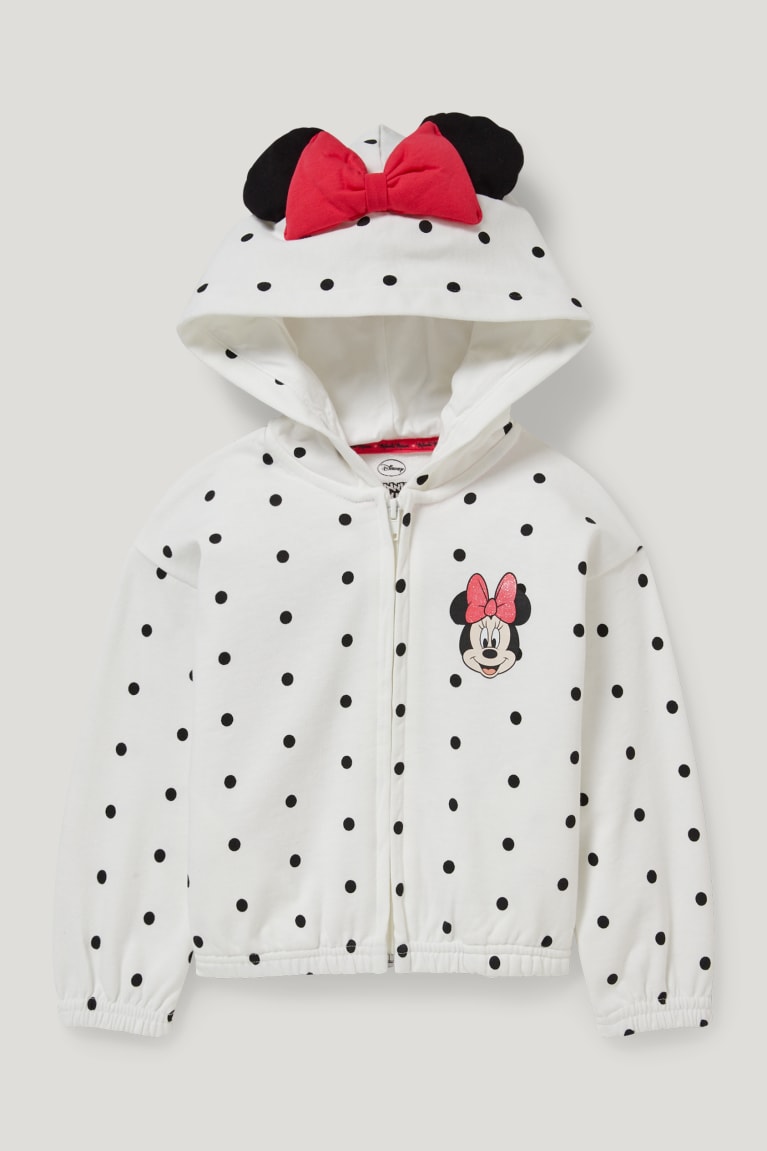 Mikiny C&A Minnie Mouse Zip-through With Hood Polka Dot Dievcenske Biele | 3408WHZCD