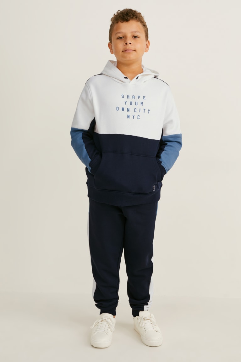 Mikiny S Kapucňou C&A Extended Sizes Set And Joggers 2 Piece Dievcenske Tmavo Modre | 4879VIWHT