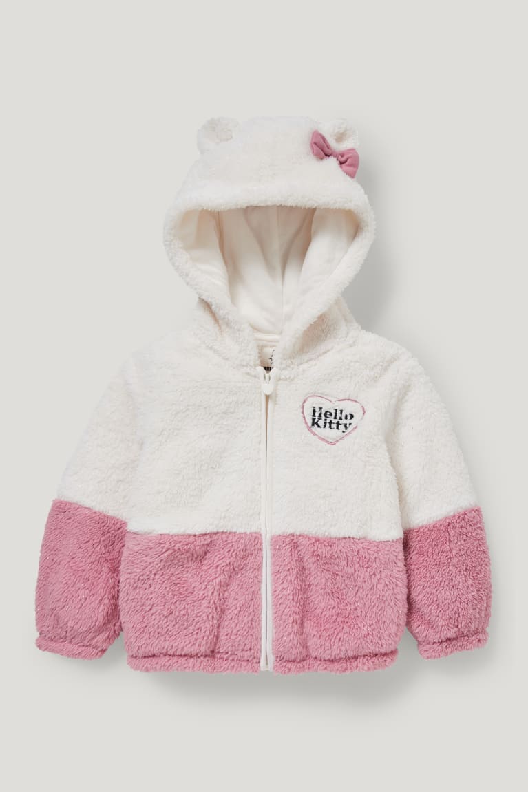 Mikiny S Kapucňou C&A Hello Kitty Teddy Fur With Hood Dievcenske Biele | 3504JDPFQ