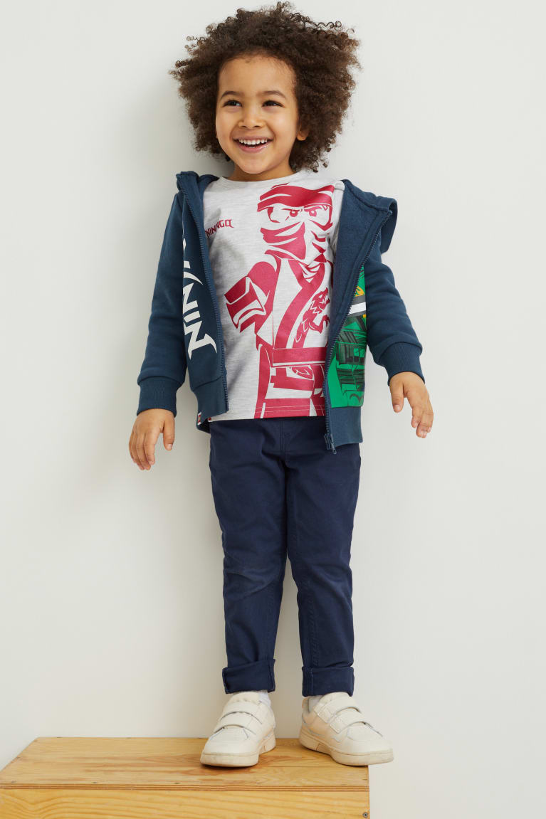 Mikiny S Kapucňou C&A Lego Ninjago Set Zip-through, Long Sleeve And Sleeve Dievcenske Tmavo Modre | 9063PLIZV