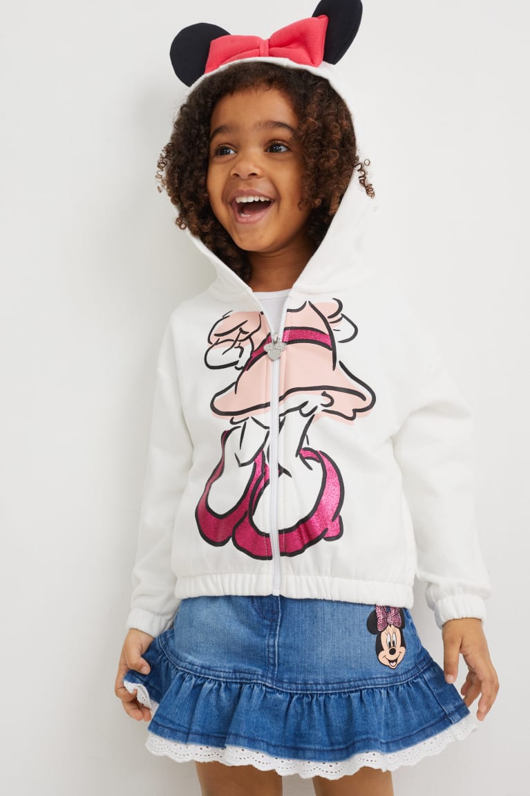 Mikiny S Kapucňou C&A Minnie Mouse Zip-through Dievcenske Biele | 1428YGBRJ