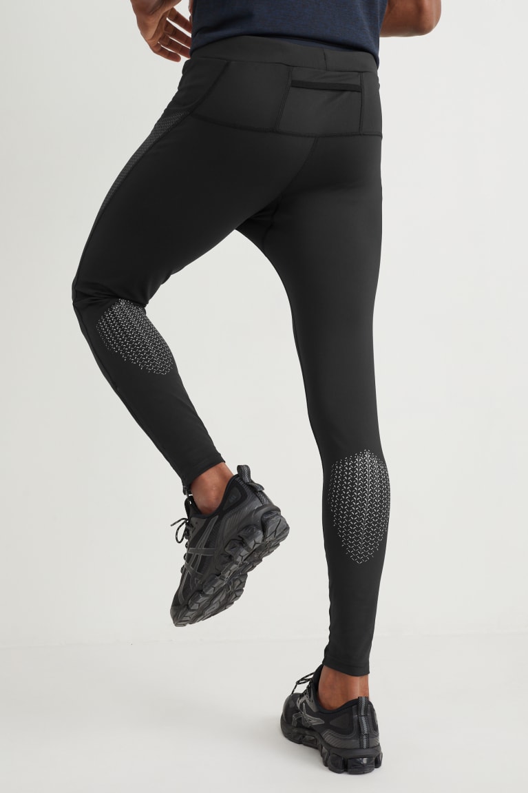 Nohavice C&A Active Leggings Panske Čierne | 3098PAEUY