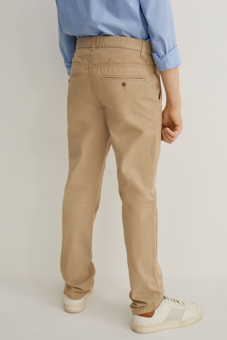 Nohavice C&A Chinos Regular Fit Chlapcenske Béžové | 9732OJNKW