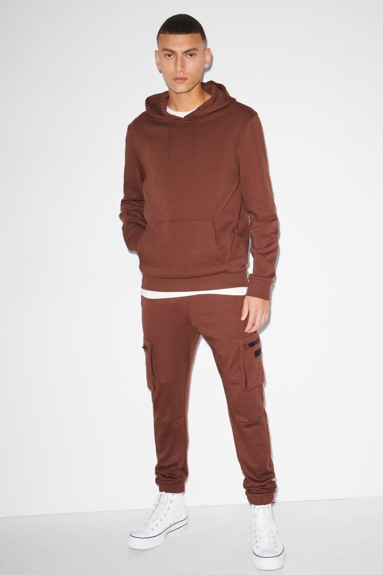 Nohavice C&A Clockhouse Cargo Joggers Panske Hnede | 4960JMRYT