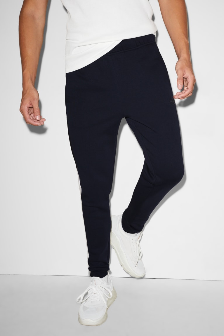 Nohavice C&A Clockhouse Joggers Panske Tmavo Modre | 2853EINRQ