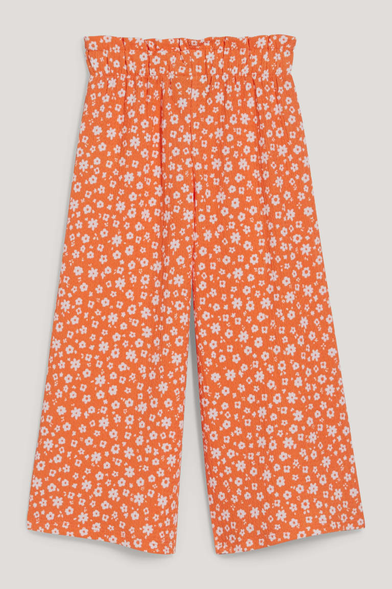 Nohavice C&A Cloth Floral Dievcenske Oranžové | 7415SZPTW