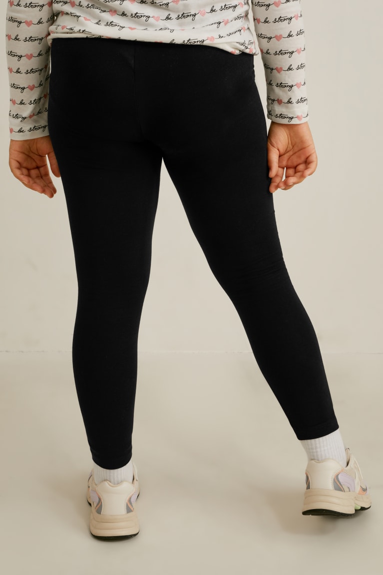 Nohavice C&A Extended Sizes Multipack Of 3 Leggings Dievcenske Čierne | 5143BUCEP