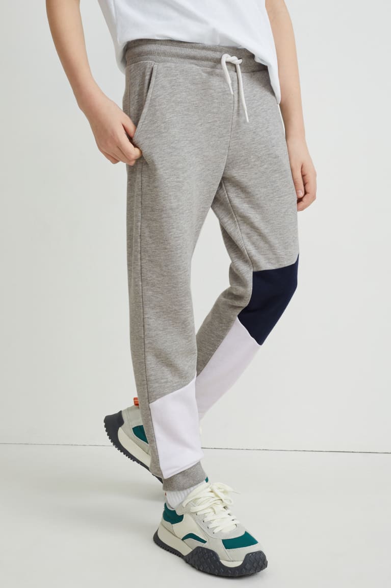 Nohavice C&A Joggers Chlapcenske Svetlo Siva | 5796YOEWQ