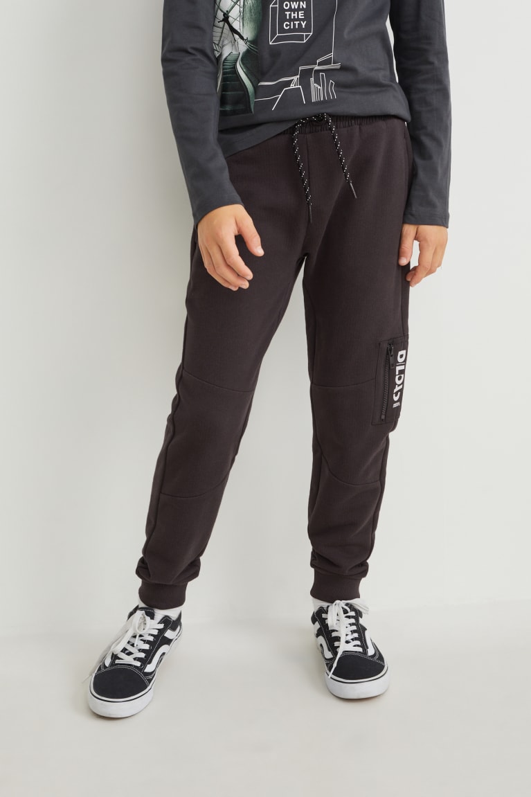 Nohavice C&A Joggers Chlapcenske Čierne | 6514IUKXC