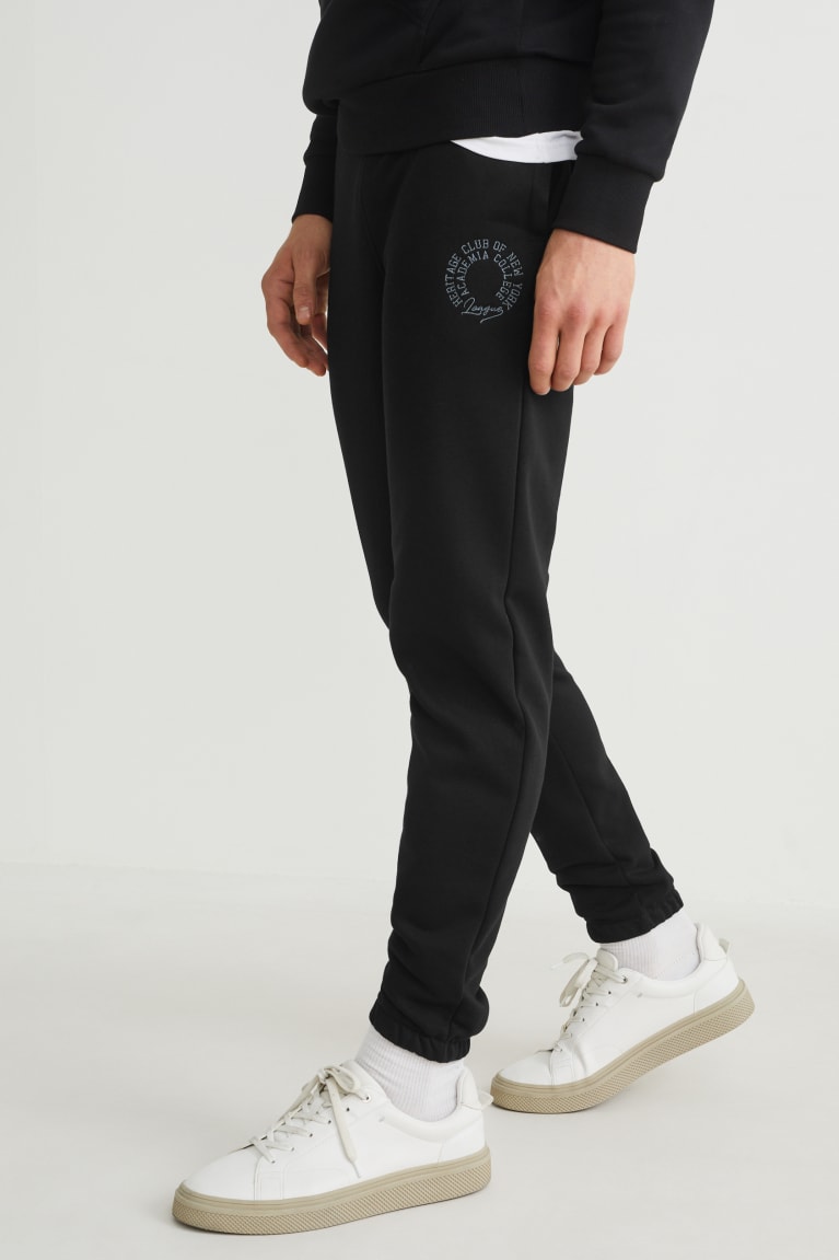 Nohavice C&A Joggers Panske Čierne | 3417AFUGB