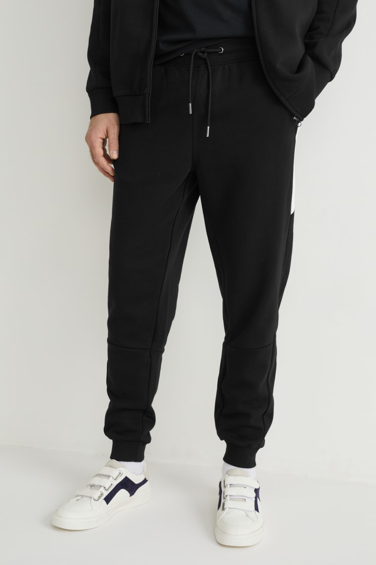 Nohavice C&A Joggers Panske Čierne | 4583CAHLU