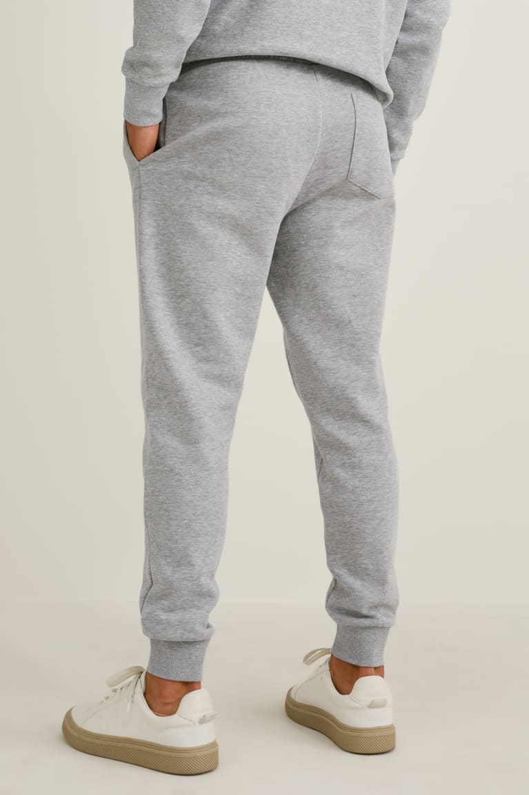 Nohavice C&A Joggers With Organic Bavlnene Panske Svetlo Siva | 3167NEQMT