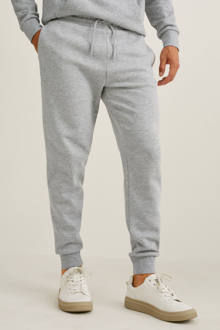 Nohavice C&A Joggers With Organic Bavlnene Panske Svetlo Siva | 3167NEQMT