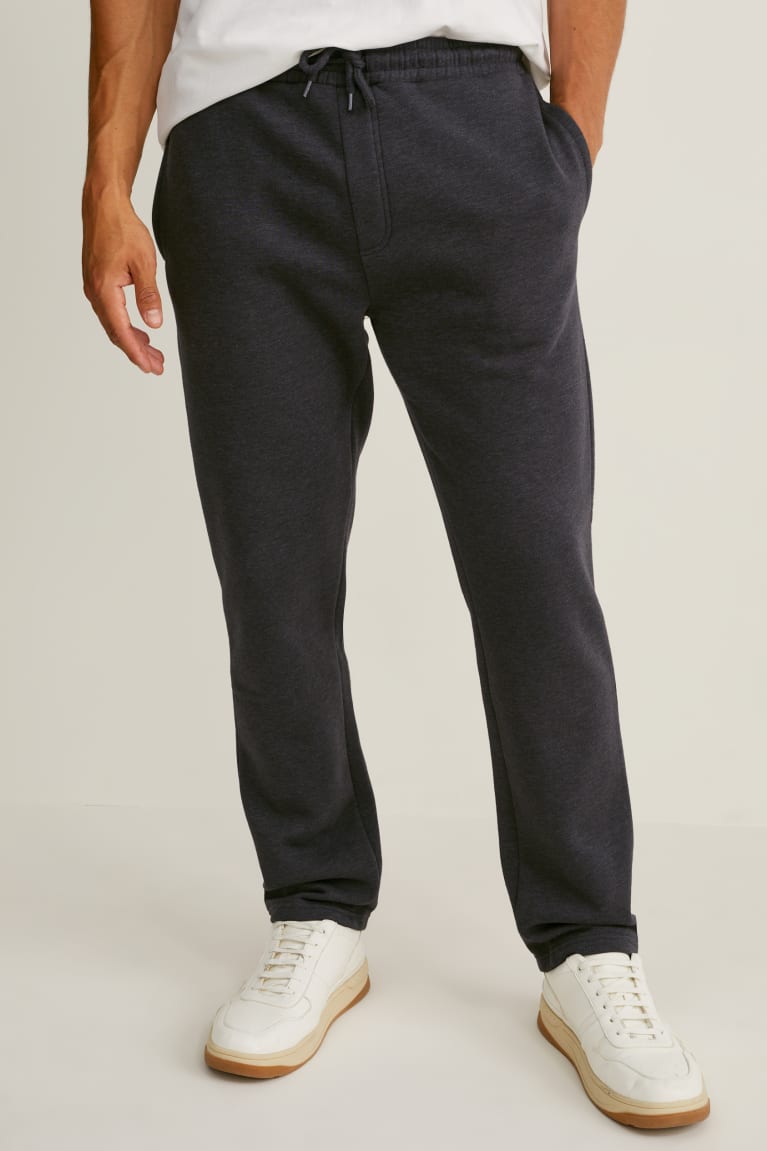 Nohavice C&A Joggers With Organic Bavlnene Panske Tmavo Siva | 4192HAQDJ