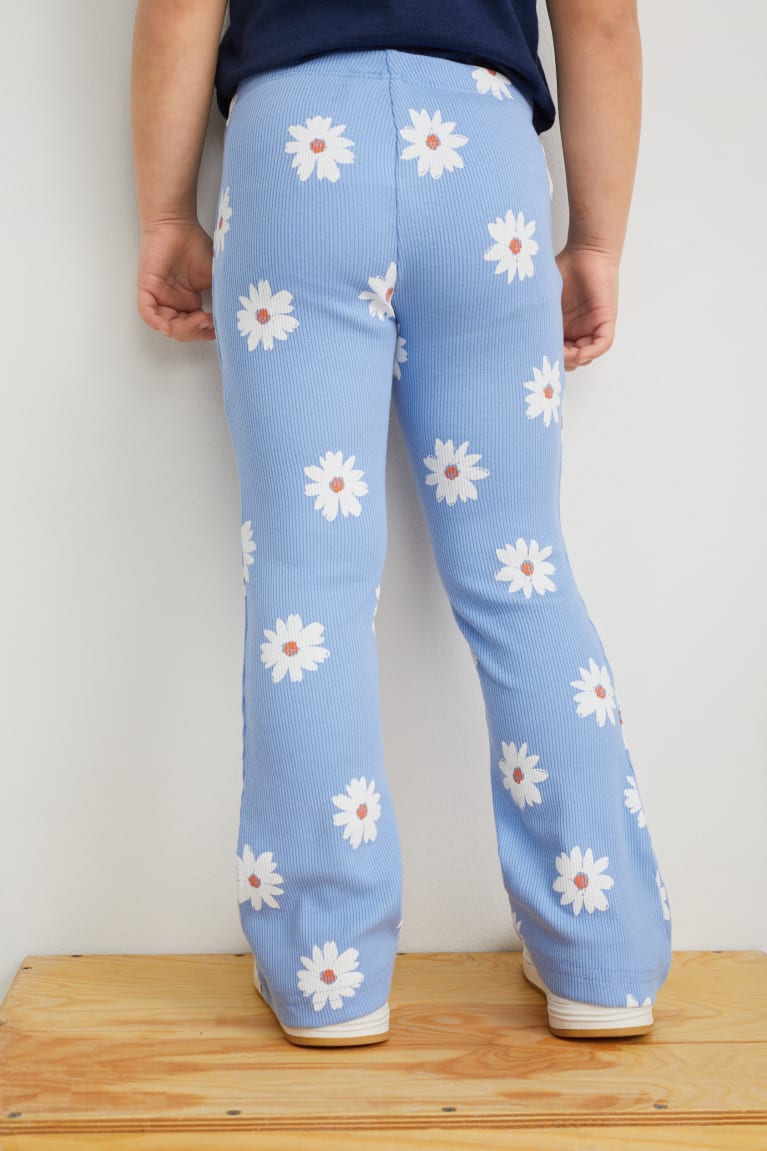 Nohavice C&A Leggings Floral Dievcenske Modre | 0379FKWRV