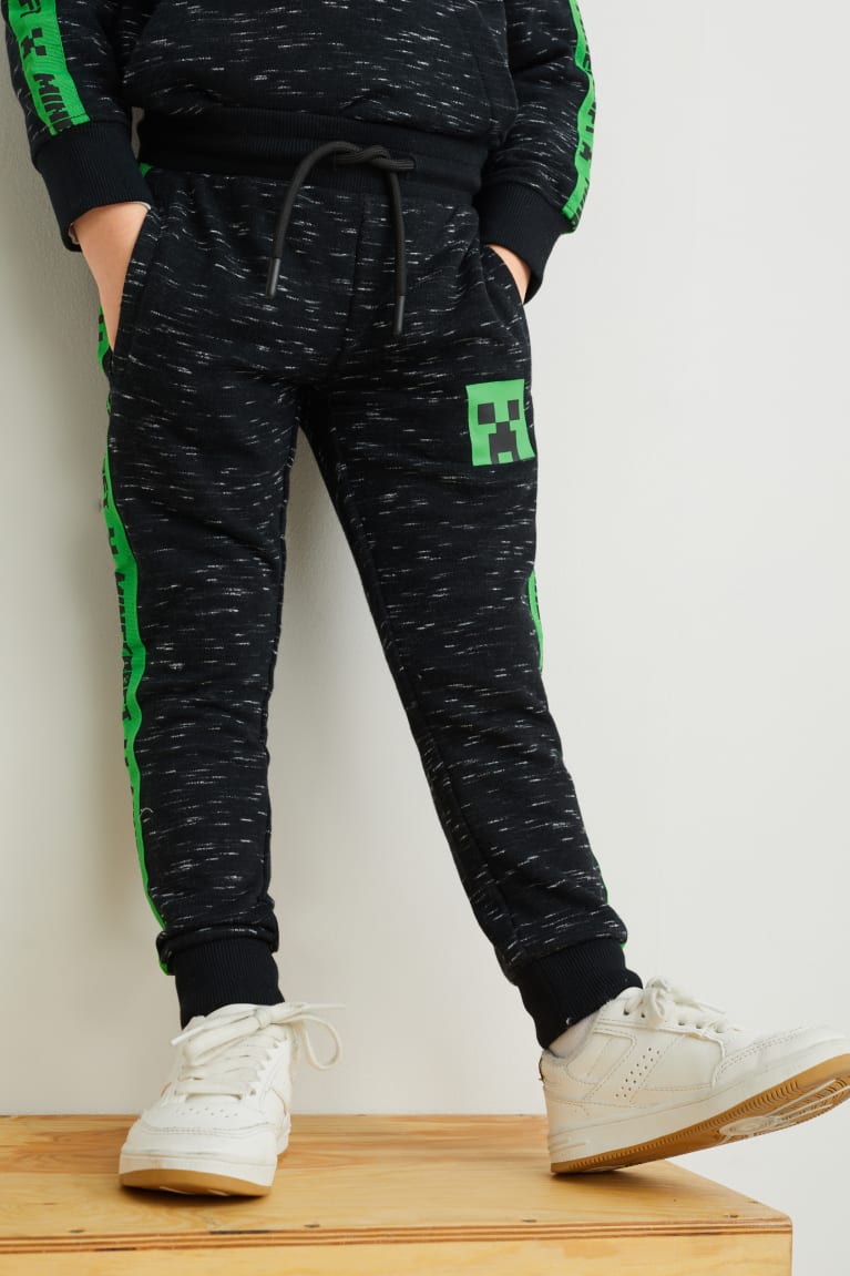 Nohavice C&A Minecraft Joggers Chlapcenske Tmavo Siva | 8354ZXFAB