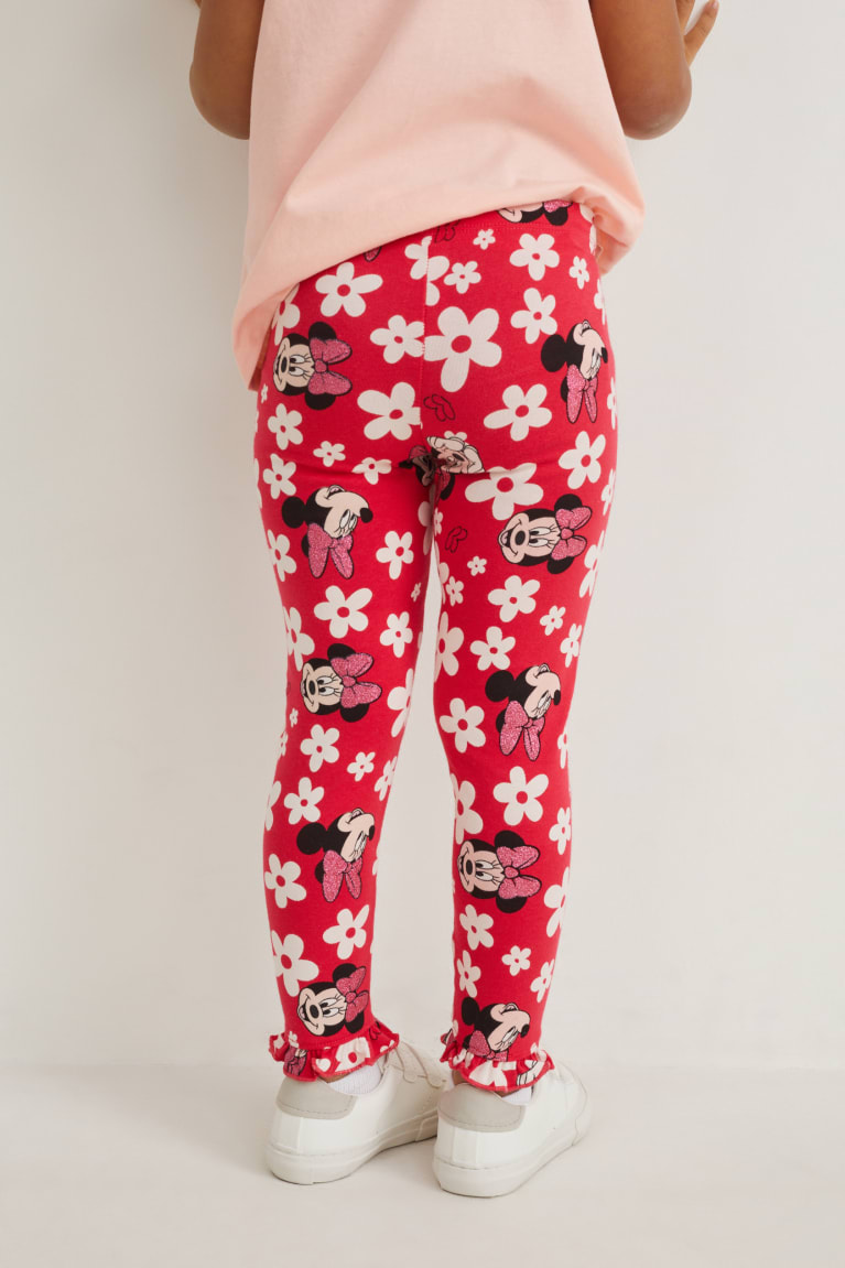 Nohavice C&A Minnie Mouse Leggings Floral Dievcenske Ruzove | 0387CWYOA