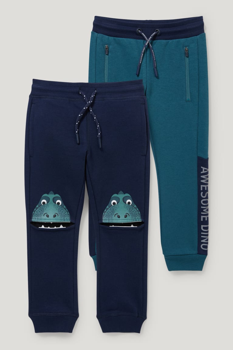 Nohavice C&A Multipack Of 2 Dinosaur Joggers Chlapcenske Tmavo Modre | 2574XJLBY