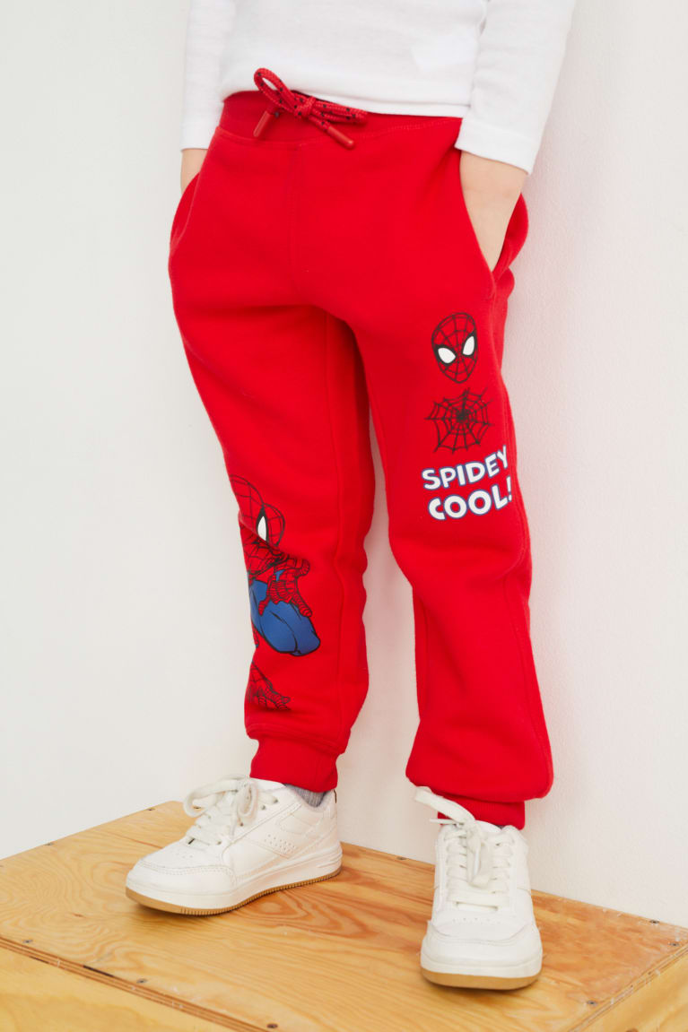 Nohavice C&A Spider-man Joggers Chlapcenske Červené | 4185AOSVB