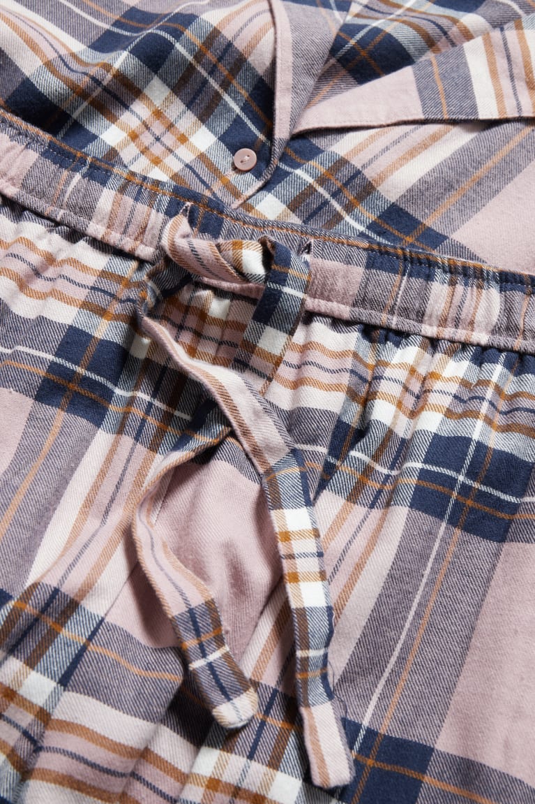 Nočná Bielizeň C&A Flannel Pyjamas Check Damske Tmavo Ruzove | 5379NVJIA