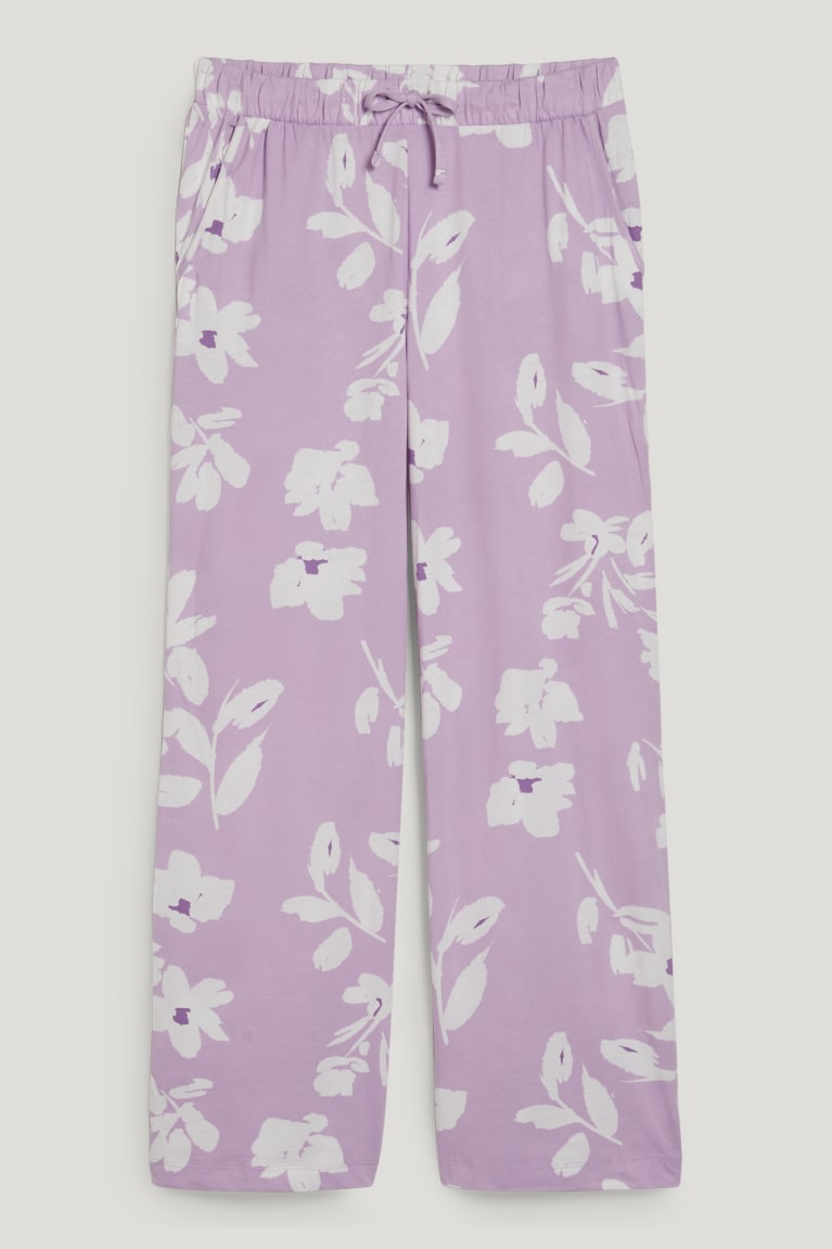 Nočná Bielizeň C&A Pyjama Bottoms Floral Damske Svetlo Nachový | 0541ZKWGQ