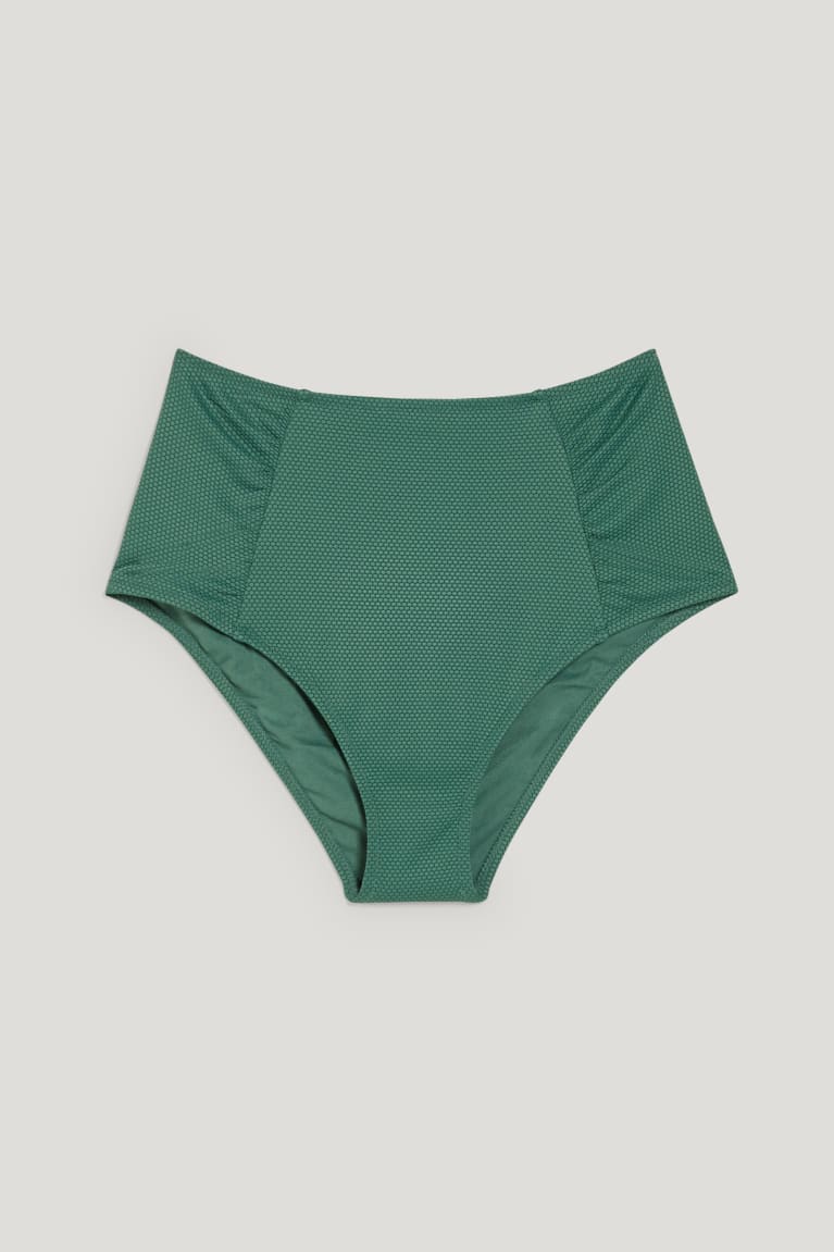 Plavky C&A Bikiny Bottoms High Rise Damske Tmavo Zelene | 3809ZTUJH