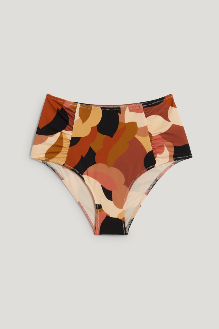 Plavky C&A Bikiny Bottoms High-rise Lycra® Xtra Life™ Patterned Damske Béžové | 5670TGODH